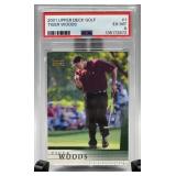 PSA 6 EX-MT 2001 Upper Deck Tiger Woods #1 Card