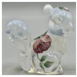 Fenton Opalescent HP Squirrel Figurine