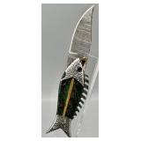 Damascus Steel Hand Forged Fishing Pocket Knife
