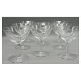 (8) Etched Crystal Stemmed Glasses