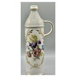 Antique French Handpainted Porcelain Decanter