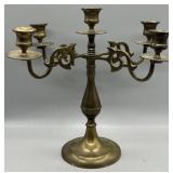 Vintage Brass Five Arm Brass Candelabra