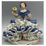 Antique German Dresden Lace Porcelain Figurine