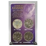 John F. Kenney Half Dollars 2 Silver Coins 2 Clad