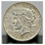 1922 Peace Silver Dollar - 90% Silver