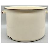 Vintage White Enamel Pot