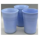 (3) Hazel Atlas Platonite Moderntone Tumblers