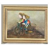 Vintage Framed  J. Roybal Signed Oil Painting