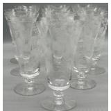(12) Tiffin Fucshia Ice Tea Glasses