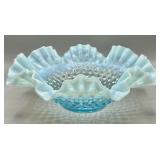 Fenton Blue Opalescent Hobnail Bowl