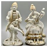 1945-1950 Porcelain Victorian Musical Couple