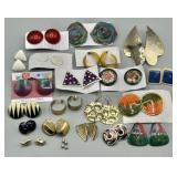 Vintage Costume Push-Back Earrings