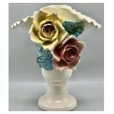 Italian Capaodimonte Style Centerpiece Vase