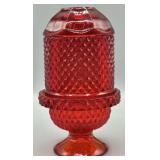 Viking Ruby Red Diamond Cut Fairy Lamp