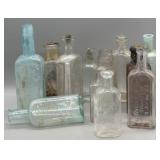 (12) Antique & Vintage Apothecary Bottles