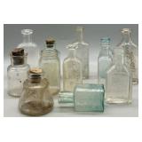 (12) Antique & Vintage Apothecary Bottles