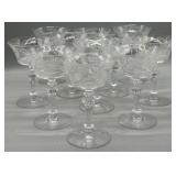 (11) Tiffin Fuchsia Campagne Sherbert Goblets