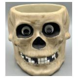 4" Carlsbad Austria Ceramic Skull Shaped Planter