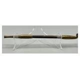 Antique Brass & Wood Asian Smoking Pipe