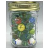 Jar of Vintage Marbles