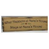What Happens At Nana's House Sign