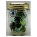 Vintage Jar of Shooter Marbles