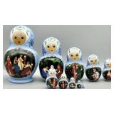 Handpainted Russian Matryoshkya Nesting Dolls