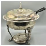 Antique Silverplate Serving Dish w/Spirit Burner