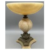 Hollywood Regency 1960s Alabaster Stone Compote