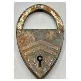 Antique Miller Malta Steel Security Padlock