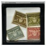 (4) Third Reich 1949 Poland Swastika Eagle Stamps