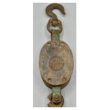 Ant. Upson Walton Wooden Block & Tackle Pulley