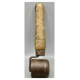 Antique Veneer Steel Roller with Wood Handle