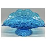 L.E. Smith Moon & Stars Colonial Blue Fruit Dish