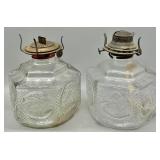 (2) Vintage Lamplight Farms Oil Lamp Bases