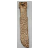 Brown Leather Fixed Blade Python Pattern Sheath