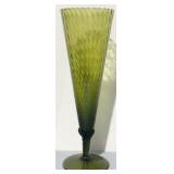 Twisted Stem Vintage 17.5in Art Glass Vase