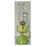 Depression Glass Hurricane Oil Lamp