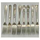 Vintage Mixed Pattern Estate Flatware Forks