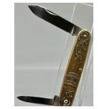 Cattaraugus Statue of Liberty Brass Pocket Knife