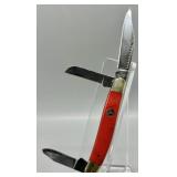 Trophy Stag Smooth Red Bone Stockman Pocket Knife