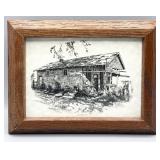 Coopers Grocery Don Northcutt Framed Signed Print