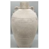 Neutral Vintage Clay Amphora Style Vase