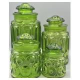 L.E. Smith Moon & Stars 4pc Canister Set