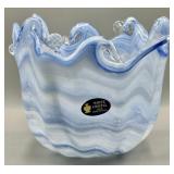 Murano Hand Made in Italy White Cristal Vase