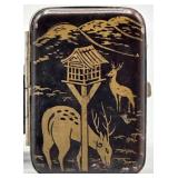 WWII Era Japanese Damascene Match Case w/Striker