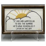 Sunshine Framed Cross Stitch
