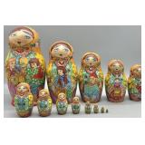 Handpainted Russian Matryoshkya Nesting Dolls