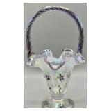 Fenton Opalescent HP & Signed Basket