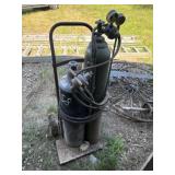 Oxyacetylene torches and cart